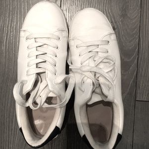 Women's Lace-Up White Sneakers